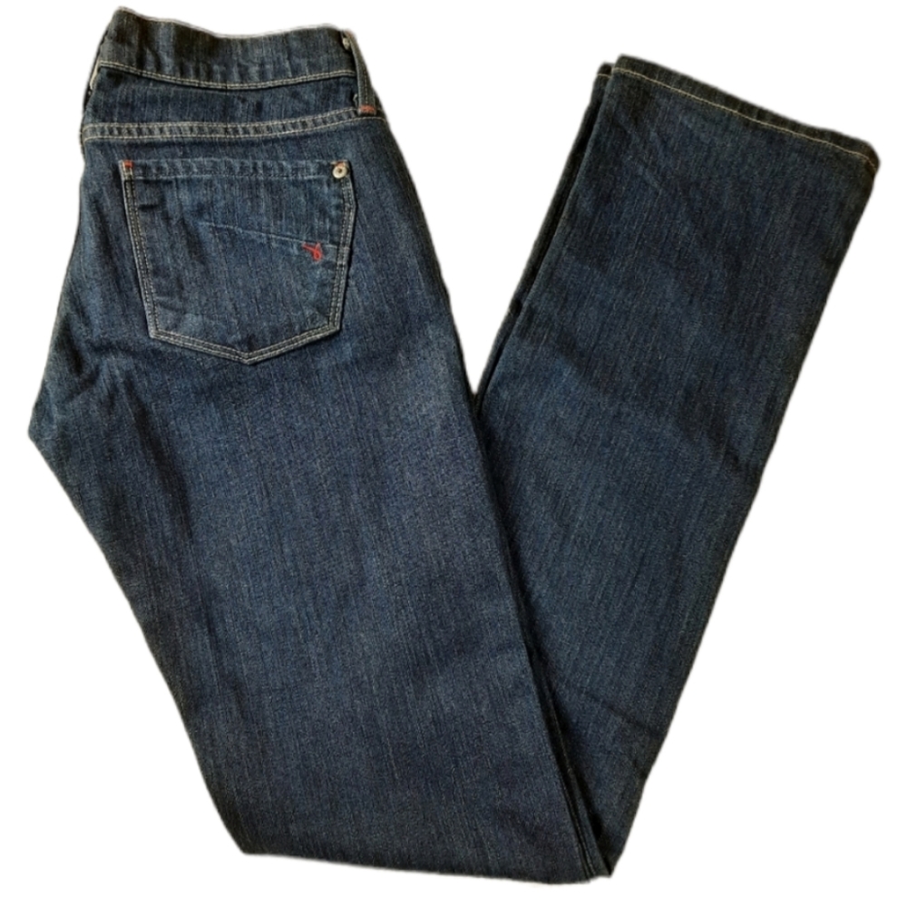 James Jeans Dry Aged Denim Low Rise Straight Blue Jeans SZ 25